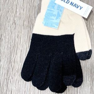 OLD NAVY COLOR BLOCK MAGIC TEXT FRIENDLY-GLOVES